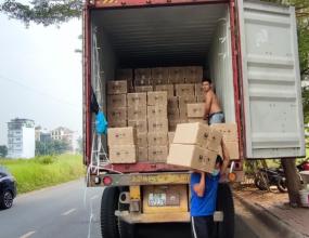 hình ảnh BỐC XẾP XUỐNG CONTAINER HÀNG NGUYÊN LIỆU DĨ AN BÌNH DƯƠNG